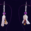 The Amethyst Galaxy Statement Earrings - Lilac Mother-of-Pearl Dangles with Purple & White Freshwater Pearls (Sterling Silver Earwires)