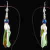 The Emerald Galaxy Statement Earrings - Green Mother-of-Pearl Dangles with Green & White Freshwater Pearls (Sterling Silver Earwires)