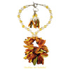 The Citrine Galaxy Statement Earrings & Necklace - Yellow Mother-of-Pearls with Yellow & White Freshwater Pearls (Sterling Silver Earwires/Toggle Clasp)