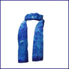 SilkArt: The Sapphire Galaxy - Hand-Painted Silk Scarf (8x54) - Sapphire Blue