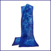 SilkArt: The Sapphire Galaxy - Hand-Painted Silk Scarf (8x54) - Sapphire Blue