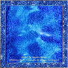 SilkArt: The Sapphire Galaxy - Hand-Painted Silk Scarf (8x54) - Sapphire Blue (Frame not included)