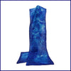 SilkArt: The Sapphire Galaxy - Hand-Painted Silk Scarf (8x54) - Sapphire Blue